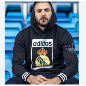 Real Madrid x Adidas Soccer Sweatshirt Hoodie Adult Small Crest Graphic 2015